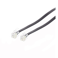 Câble plat téléphonique 4p4c à paire torsadée, gaine PVC, mâle-mâle, ROHS, pour conducteur en cuivre nu