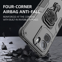 Étui de téléphone personnalisé résistant aux chocs, élégant et robuste, avec support en alliage durable à 360 degrés pour VIVO T50 Pro