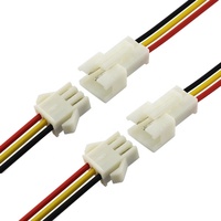 موصلات إلكترونية SM 2Pin 3 Pins JST ذكر وأنثى 2.54 مم من النحاس المطلي بالقصدير 600 فولت مع كابلات عازلة من PTFE/PVC/النايلون لتوصيل الأسلاك