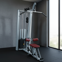 ASM-L1054 Máquina Multifunción de Gimnasio para Salud y Bienestar, Máquina de Polea Frontal ISO-Lateral de Acero para Tracción y Remo Bajo para Espalda y Brazos