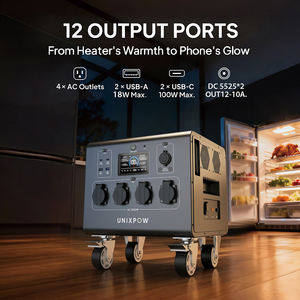 Estación de Energía Portátil de 3KW 3600W, Batería LiFePO4 de 2560Wh, Generador Solar con Inversor Bidireccional para Respaldo Doméstico y Camping al Aire Libre - Product Image 4