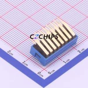 DA-08BLP DIP Switch Through hole Component (THT) Switch Flat Toggle, Raised Type Single Pole Single Throw 8 PC Pin - Product Image 2