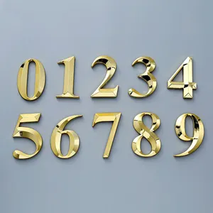 Wholesale Modern Home Apartment Address 3d House Abs Letters And Numbers Sign Door Plates