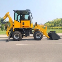 Penjualan Pabrik Backhoe Loader untuk Lanskap, Pekerjaan Tanah, Backhoe Loader Hidrolik Diesel Bertenaga Kuat, Backhoe Excavator Loader