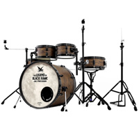 Beatello JBK Batterie, Suspension Non Indépendante, Kit Complet 5 Fûts Professionnel pour Batteur, Instrument de Musique