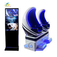 Simulateur de réalité virtuelle 9D VR Egg Cinema pour 2 joueurs, fauteuil œuf simulateur de mouvement pour la maison et les centres de jeux