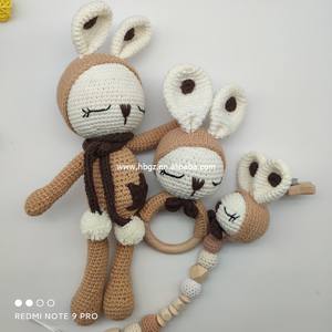 <span class=keywords><strong>Cadeau</strong></span> de noël bébé jouet cadeaux bois anneau de dentition Crochet anneau de dentition Silicone sensoriel jouets de dentition - Product Image 3