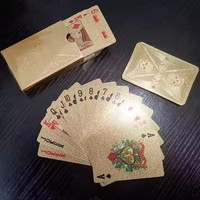 Cartes à jouer Joker personnalisées en feuille d'or double face, écologiques, 54 pièces, en plastique durable pour le divertissement familial