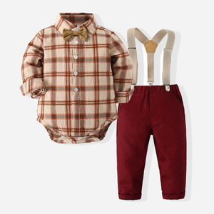Conjuntos de Pantalones de Mezclilla con Botones para Bebés Recién Nacidos, Diseño Personalizado, Ropa Formal, Venta al Por Mayor - Product Image 1