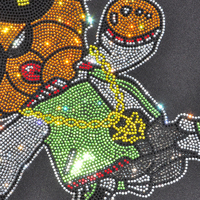 Motif de transfert thermocollant personnalisé avec logo Bling Running Bear en strass pour sweat à capuche