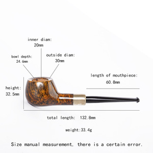 MUXIANG Tobacco Pipe Straight Type Ma10135h1y1h Wood Grain Design - Product Image 2