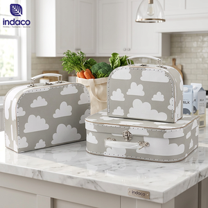 Fancy Custom Design Luxury White Rigid Paper Cardboard <b>Gift</b> Kids Toy Packaging Paper Suitcase <b>Box</b> With Handle - Product Image 1