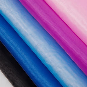 Léger <span class=keywords><strong>transparent</strong></span> <span class=keywords><strong>transparent</strong></span> 100% polyester tissé rose couleur imprimé organza tissu pour femmes débardeurs robe de mariée de mariée - Product Image 3