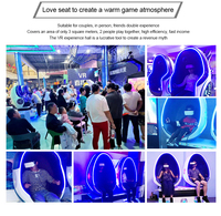 Machine de jeu VR de parc d'attractions, fauteuil VR 9D, cinéma, montagnes russes, réalité virtuelle, 1 place, 2 places, simulateur de vol