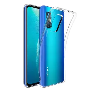 Mobil kapak tedarikçisi temizle 2.0mm TPU kauçuk Handphone telefon vivo için kılıf V17 U3 U10 U20 Y19 Y11 S1 NEX 3 5G S5 Y90 Z1x X30 Pro