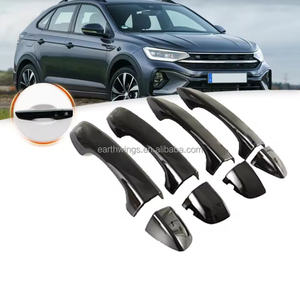 Pour Volkswagen <span class=keywords><strong>VW</strong></span> <span class=keywords><strong>Taigo</strong></span> Nivus 2020-2022 brillant noir poignée de porte couverture Style autocollants garniture ensemble voiture accessoires externes Gadget - Product Image 1
