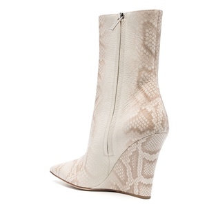 <span class=keywords><strong>Bottines</strong></span> sur mesure grande taille à bout pointu en cuir PU effet <span class=keywords><strong>serpent</strong></span>, <span class=keywords><strong>bottines</strong></span> à talon compensé pour femmes, fournisseur - Product Image 3