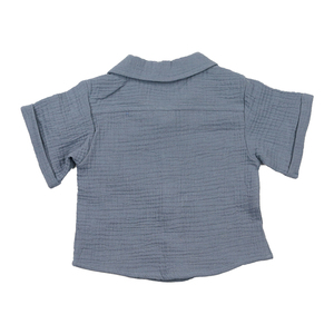 Camicia a maniche corte e Shorts in mussola di cotone bambino bambino 2 pezzi per neonato Casual all'ingrosso su misura per il bambino - Product Image 2