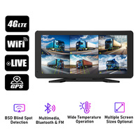 DVR portable sans fil à double objectif WiFi pour camion, installation facile, visualisation à distance, enregistrement 6 canaux, vision nocturne pour usage commercial