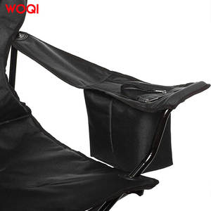 Silla plegable de playa Woqi, tela Oxford negra, silla portátil para camping y senderismo, para relajarse - Product Image 1