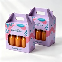 Verpakkingen voor dranken, fruitjuice en dranken, op maat gemaakte displaydozen voor drankenflessen, kartonnen dozen met handvat en transparant venster