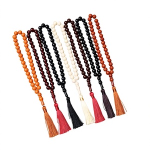 Chapelet Tasbih en Résine d'Ambre Naturel de Qualité Supérieure, 99 Perles, Style Vintage, Collier de Prière Islamique Musulman, Bijoux Unisexe, Idéal pour Cadeau - Product Image 6