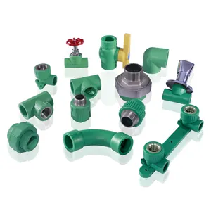 Wholesale High Quality Durable Green Plastics Plumbing Materials Dubai Brass Insert PPR Pipes Fittings