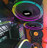 Casing Pc bentuk khusus, casing komputer game & menara dengan kipas pendingin Rgb