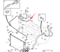 Tuyau inférieur de réservoir d'expansion de liquide de refroidissement Wodannuo Factory OE 30680926 pour XC90 – Pièces de rechange automobiles