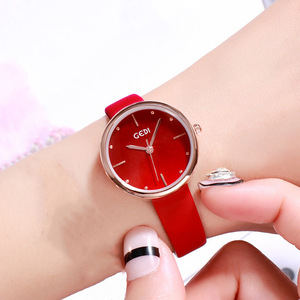 Reloj de Cuarzo de Moda para Mujer, Esfera Grande, Cristal, Resistente al Agua, Caja de Aleación, Correa de Silicona - Product Image 5