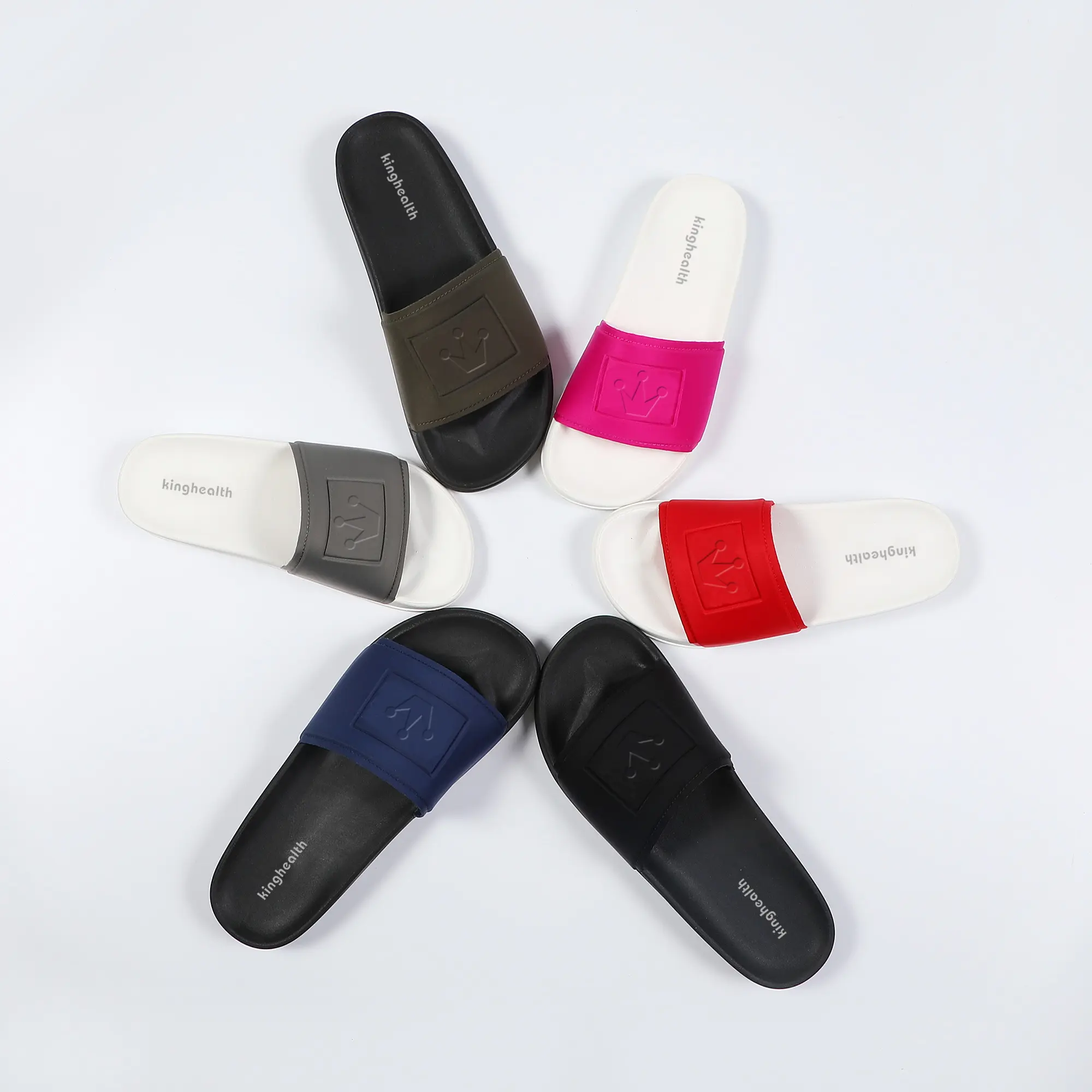 Latest design men's casual indoor slides wholesale high quality EVA sandals custom Embossed brand slippers for man