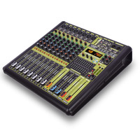 Konsol Pencampur Audio Digital Profesional 8/12 Saluran dengan Bluetooth USB MP3 untuk Rekaman Suara Langsung Panggung Pernikahan