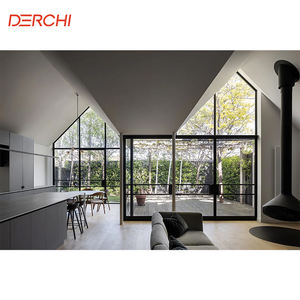 Cadre en aluminium noir moderne Fenêtres Photo Filet d'écran en acier inoxydable <span class=keywords><strong>Baie</strong></span> de jardin fixe pour villas et maisons - Product Image 4