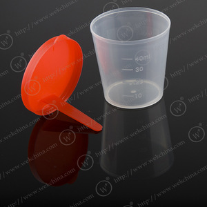 Gobelet d'échantillonnage en plastique jetable IN 20ml 40ml avec poignée et couvercle à levier W410 W411 - Product Image 3