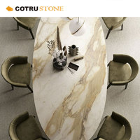 Dalle de marbre de dolomite polie de luxe Cotrustone Pandora pour table de salle à manger moderne de grande taille pour 8 à 10 personnes