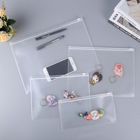 Bolsa con cremallera de joyería de moda con logotipo personalizado de alta calidad, pequeña bolsa de embalaje con cierre de cremallera transparente de PVC