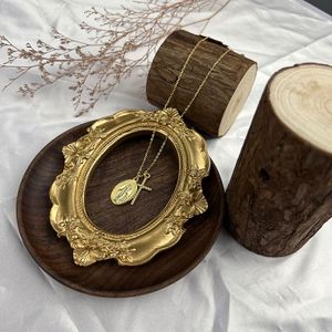 Dylam Trendy Layering Christianity Catholic Virgin Mary Pendant Dainty <b>Chain</b> 925 Sterling Silver Beaded <b>Cross</b> Custom Necklaces - Product Image 6