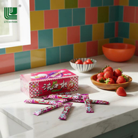 Bonbons à mâcher au lait saveur fruitée certifiés ISO9001/HALAL de Chaoan Luyuan, personnalisables, échantillon gratuit, en gros, en boîte