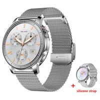 Montre connectée élégante pour femmes V65 avec écran AMOLED de 1,32 pouces, prévisions météo, alarme intelligente, rappel SMS, suivi de la santé, boussole, Wearfit Pro