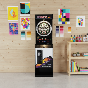 Macchina per freccette elettronica, tabellone da gioco a gettoni, attrezzatura da gioco arcade professionale con punta morbida per intrattenimento domestico e da interno, macchine arcade a gettoni. - Product Image 1
