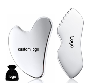 Bâtons de massage manuels en acier inoxydable avec logo personnalisé Planche Guasha Outil de massage par grattage Outil de soin de la peau Outils pour le visage Gua Sha - Product Image 1