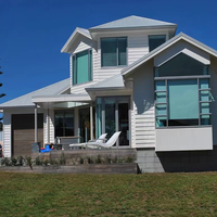 Villa préfabriquée en acier léger de norme australienne, maison à structure en acier, villa de luxe, maison préfabriquée