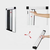 Accessoire de fenêtre en Aluminium plissé haute efficacité porte d'écran rétractable sans piste en Polyester avec écran volant