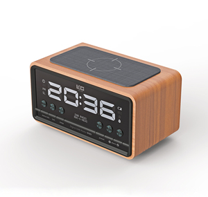 Radio-réveil de chevet W20 avec DAB plus et radio <span class=keywords><strong>FM</strong></span> haut-parleur sans fil BT caisse en bois - Product Image 3