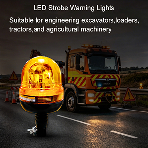 <span class=keywords><strong>Feux</strong></span> de signalisation LED ambre 10-24V, lumière stroboscopique rotative avec prise allume-cigare pour camions - Product Image 2