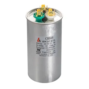 Air Conditioner Dual Run Capacitor 35/5 uf 40/5uf 50/5uf 60/5uf 370 voltase 450 tegangan aluminium kualitas tinggi