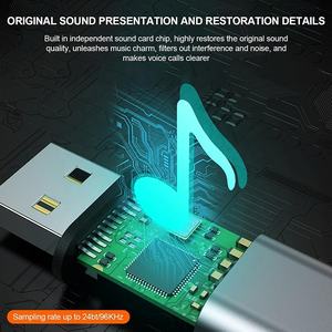 Nueva <span class=keywords><strong>tarjeta</strong></span> <span class=keywords><strong>de</strong></span> <span class=keywords><strong>sonido</strong></span> USB 2 en 1 <span class=keywords><strong>de</strong></span> 3,5 MM, adaptador <span class=keywords><strong>de</strong></span> <span class=keywords><strong>tarjeta</strong></span> <span class=keywords><strong>de</strong></span> <span class=keywords><strong>sonido</strong></span> estéreo USB externo <span class=keywords><strong>de</strong></span> 24 bits y 96KHz con alta calidad para Windows y <span class=keywords><strong>Mac</strong></span> - Product Image 3