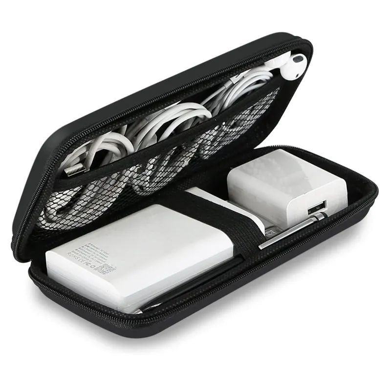 耐衝撃性EVAケースポータブルイヤフォン保護ケースイヤホンフラッシュドライブ充電ケーブル用ジッパーポーチユニバーサルキャリングバッグ