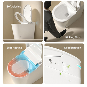 Wholesale <strong>Bathroom</strong> Accessories <strong>Floor</strong> <strong>Mounted</strong> Seat Heating Intelligent Toilet <strong>Bidet</strong> One Piece Ceramic Toilet - Product Image 2