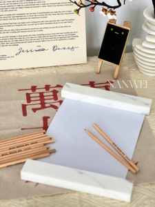 NANWEI pietra lucido Bianco Calacatta marmo fermacarte pesante porta documenti per <span class=keywords><strong>scrivania</strong></span> e ufficio - Product Image 4